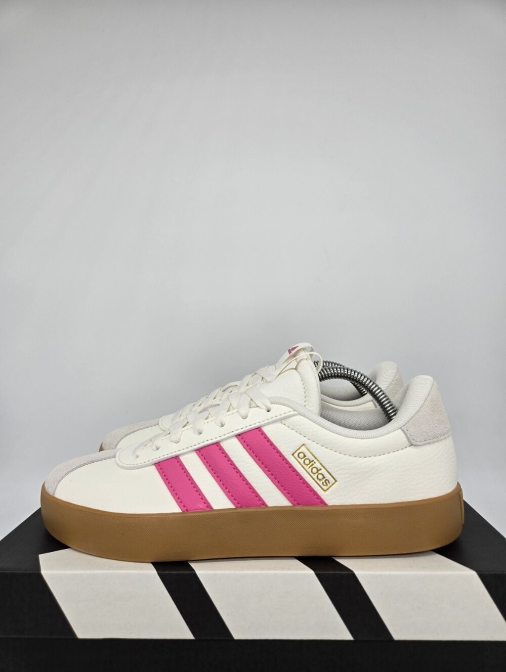 adidas Women's VL Court 3.0 JP5347 White Pulse Magenta Shoes Size 10